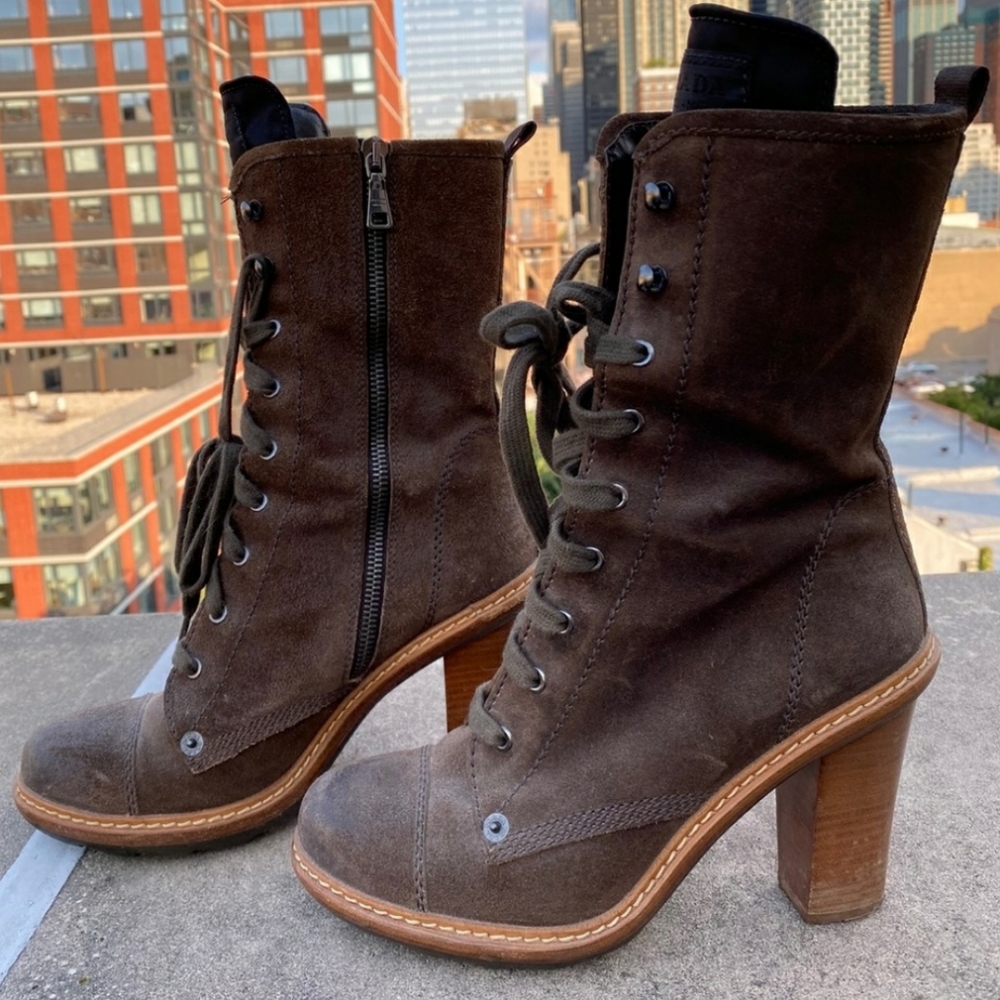ISO: Lace Up Prada Boots